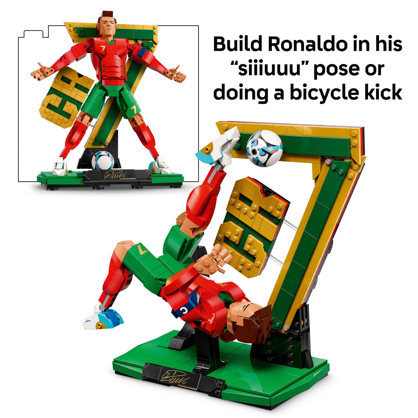 LEGO Editions Cristiano Ronaldo – Soccer Legend - Building Set for Boys & Girls, Ages 12+ - Collectible Soccer Gift with Plaque - Kids Bedroom or Shelf Decor - 43016 🍁 All In One Marketplace Canada