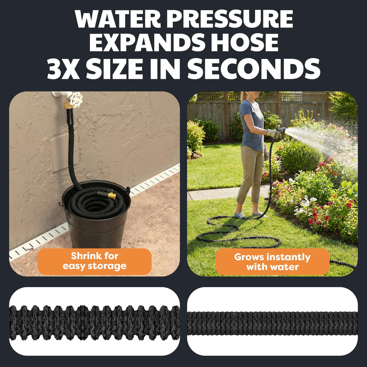 XHOSE PRO Expandable Garden Hose 50ft Water Hose with Brass Fittings, Flexible, Expanding and Retractable, Lightweight 50 Ft Hose, Tuyau Arrosage - 2026 Model 🍁 All In One Marketplace Canada