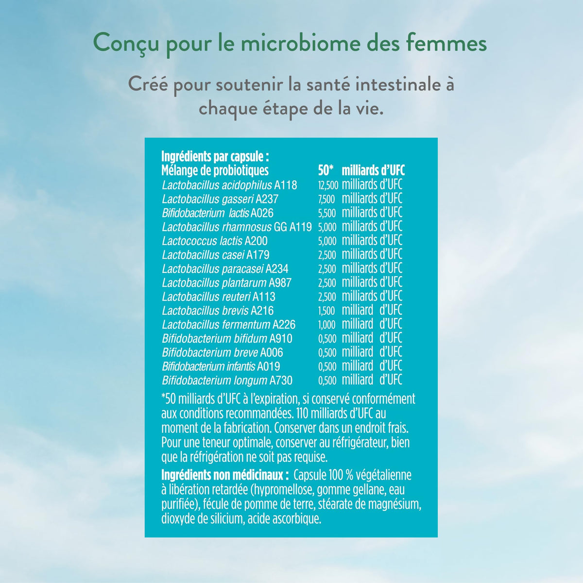 Genuine Health Advanced Gut Health Probiotic Women's Daily 50 Billion CFU - Healthy Digestion & Gut Flora Support - Women’s Probiotic - Vegan, Gluten-Free & Non-GMO - 30 Capsules (30 Servings) 🍁 All In One Marketplace Canada