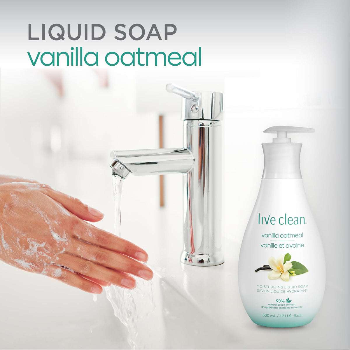Live Clean Liquid Hand Soap, Soothing Vanilla Oatmeal, 500 mL, 4 Count (Packaging may vary) 🍁 All In One Marketplace Canada
