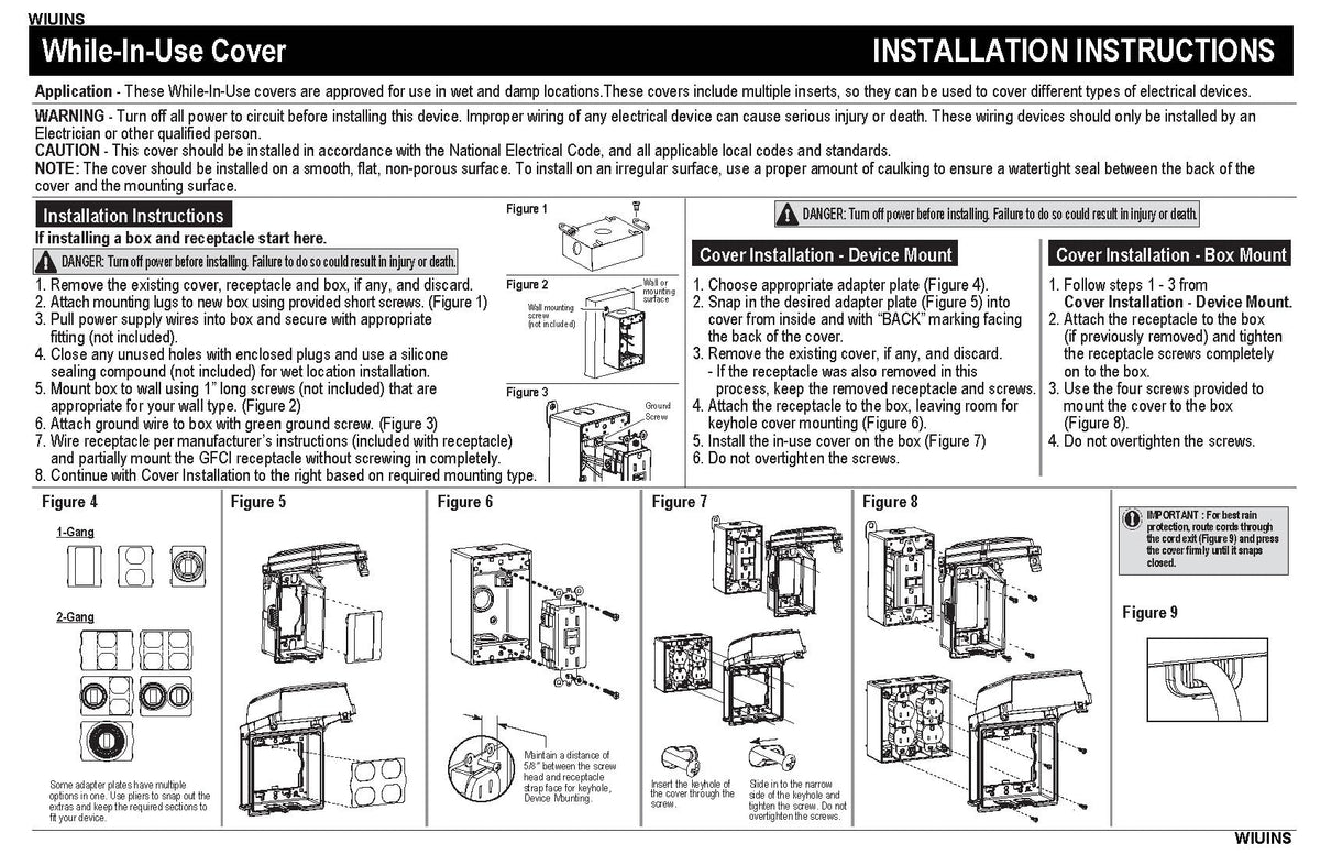 Sigma Engineered Solutions 16801 Non-Metallic Weatherproof Outdoor Electrical Outlet Kit w/Extra Duty Cover, Box and 15 Amp GFCI Receptacle, in-USE, Clear/Gray, 1 Gang, Lockable with Patented Hinge 🍁 All In One Marketplace Canada