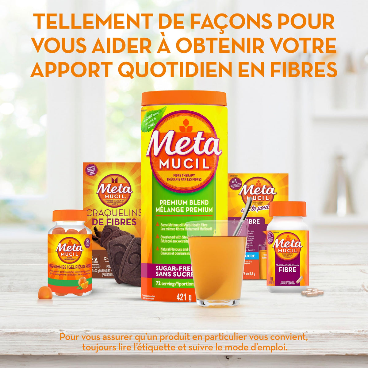 Metamucil, Daily Psyllium Husk Powder Supplement, 3-in-1 Fibre for Digestive Health, Capsules, 160 Count 🍁 All In One Marketplace Canada