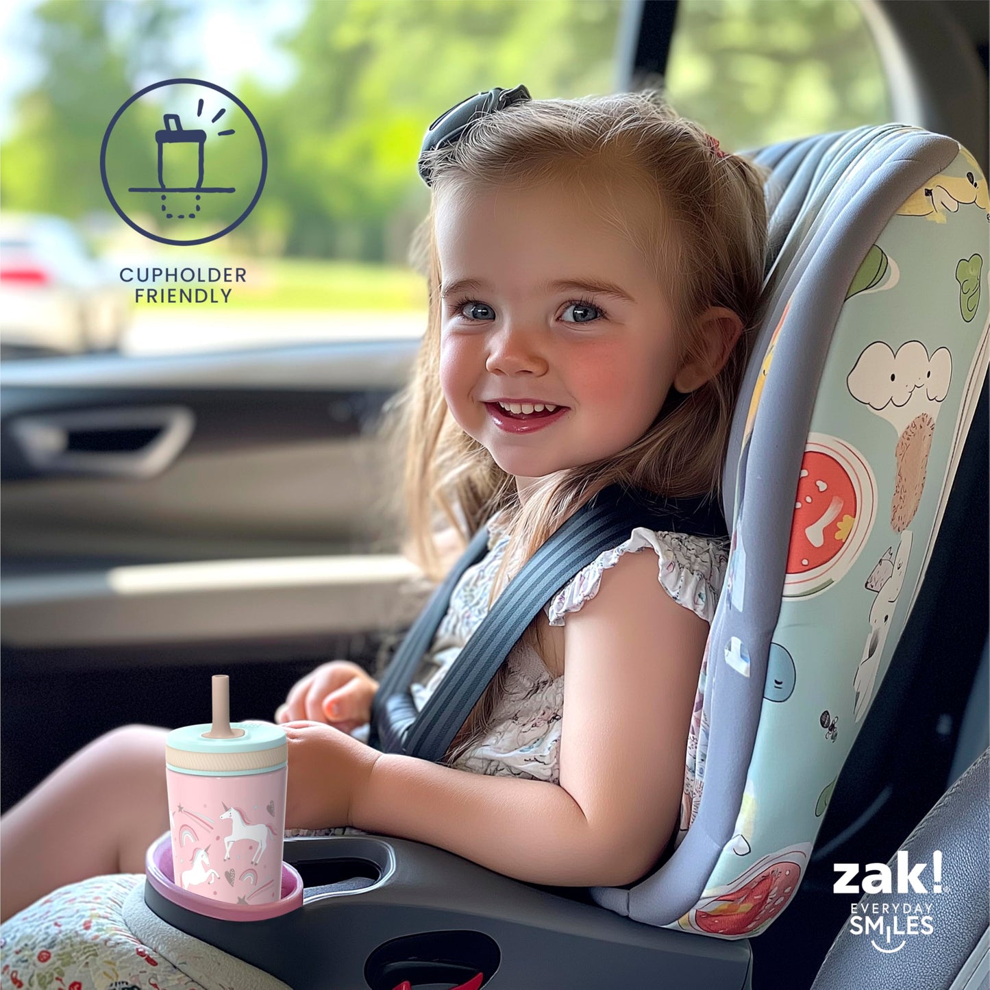 Zak Designs Happy Fruit Kelso 12oz Stainless Steel Leak-Proof Toddler Cup 🍁 All In One Marketplace Canada