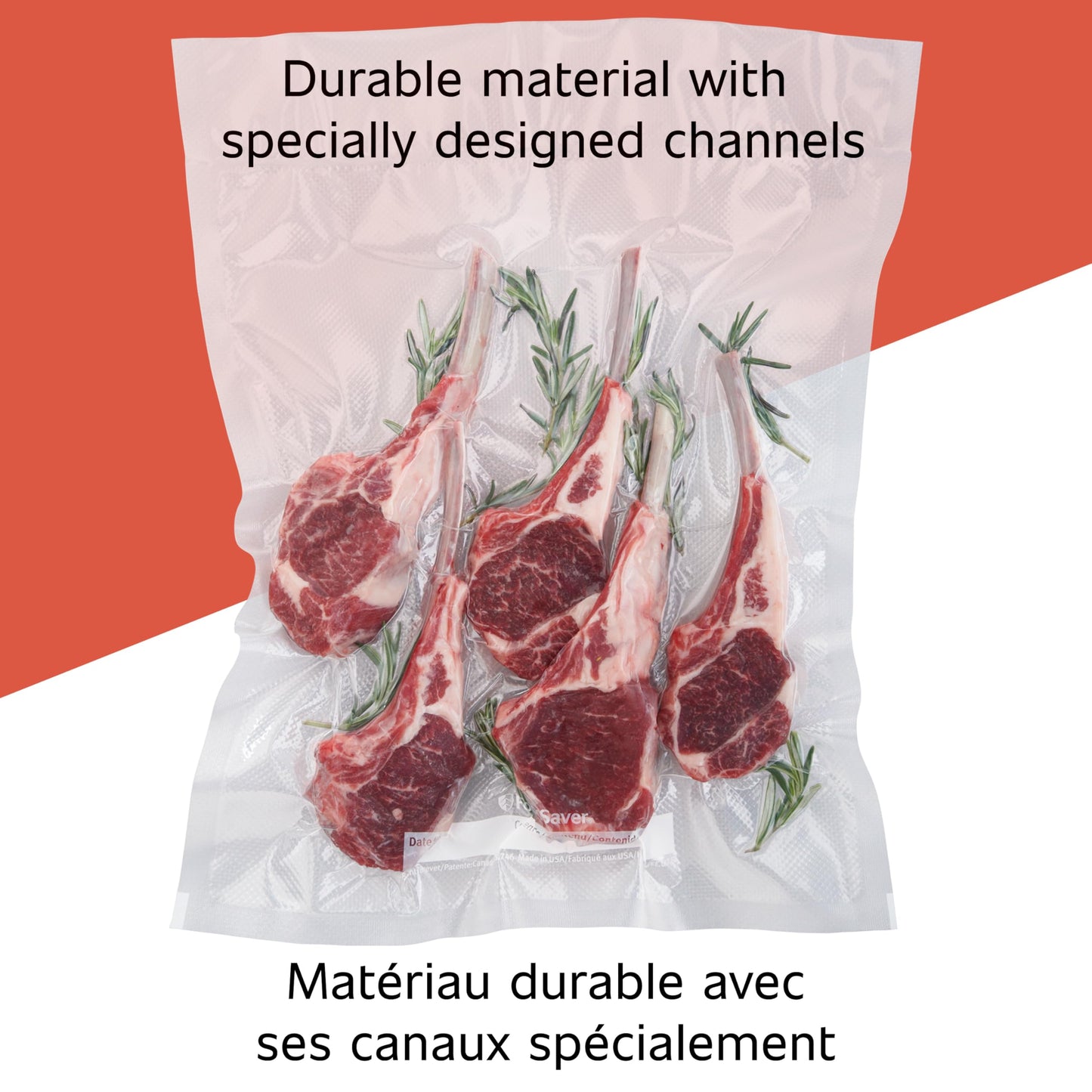 FoodSaver Vacuum Sealer Rolls for Custom Length Airtight Food Storage and Sous Vide Bags, BPA-Free, 8" x 20', 2 Pack 🍁 All In One Marketplace Canada