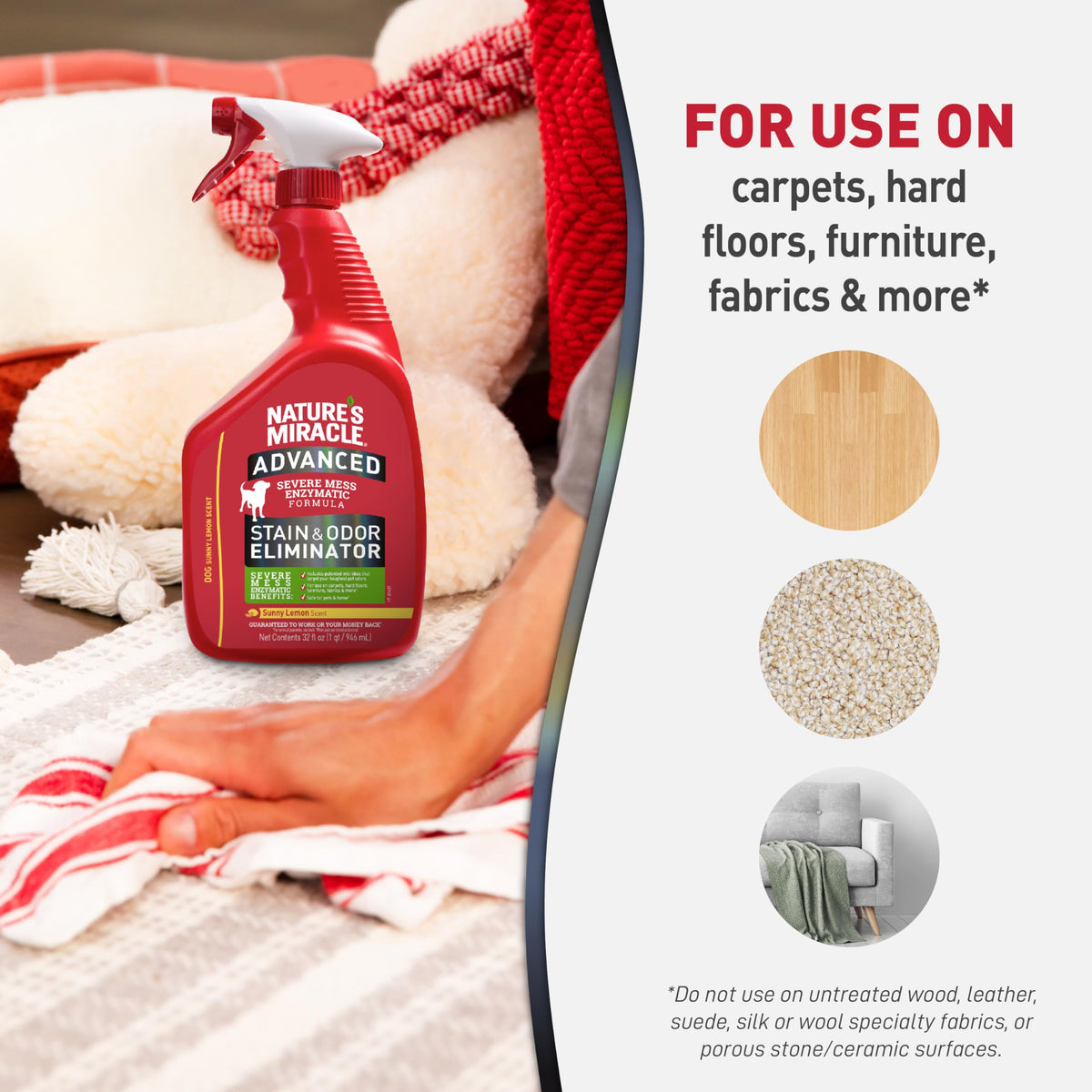 Nature's Miracle Advanced Stain & Odor Remover - 128Oz Pour 🍁 All In One Marketplace Canada