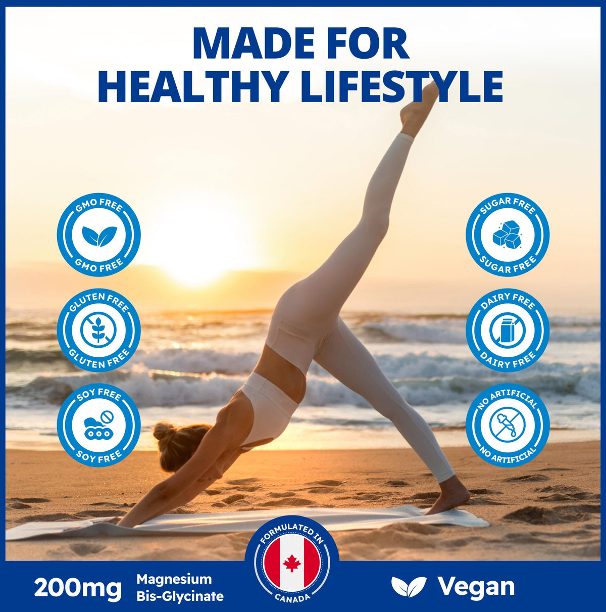 CanPrev Magnesium Bis-Glycinate 200mg Gentle, 240 Veg Caps, Well-Absorbed Complex for Daily Calm & Restful Sleep, Muscle Function, 240 Day Supply 🍁 All In One Marketplace Canada