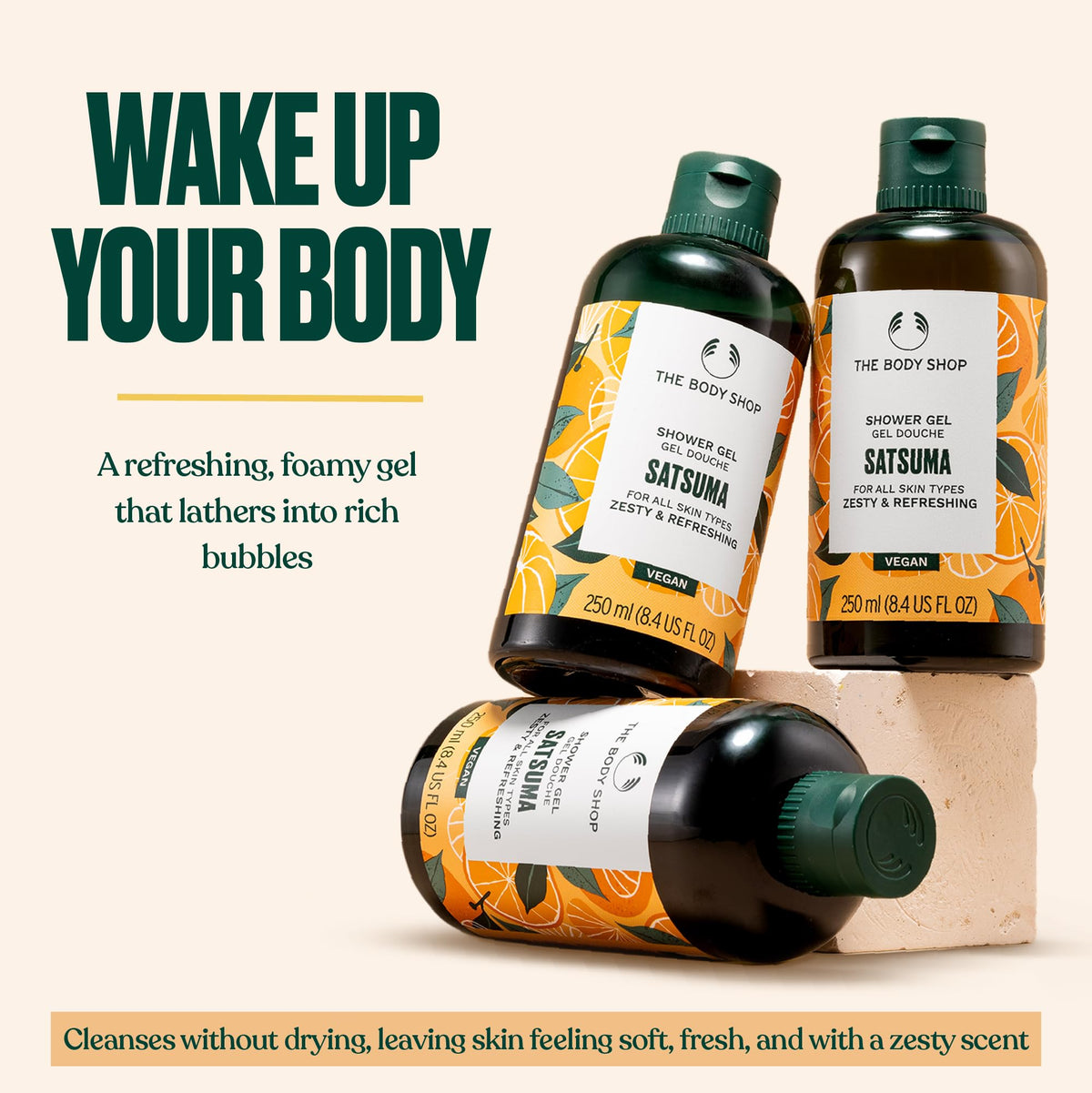 The Body Shop Satsuma Shower Gel 750 ml | Energizing Citrus Body Wash & Natural Shower Gel for Men & Women | Refreshing Cleanser 🍁 All In One Marketplace Canada