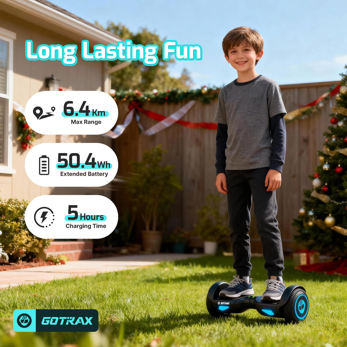 Gotrax Edge Hoverboard with 6.5" LED Wheels, 6.4km Self Balancing Scooter 🍁 All In One Marketplace Canada