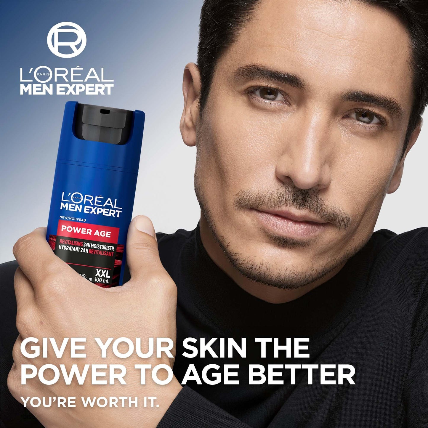 L'Oréal Paris Men Expert Power Age XXL 24 HR Hydrating Face Moisturizer for Men with Hyaluronic Acid & Vitamins, For Dry & Aging Skin, Fights Signs & Look of Aging, 100 mL 🍁 All In One Marketplace Canada