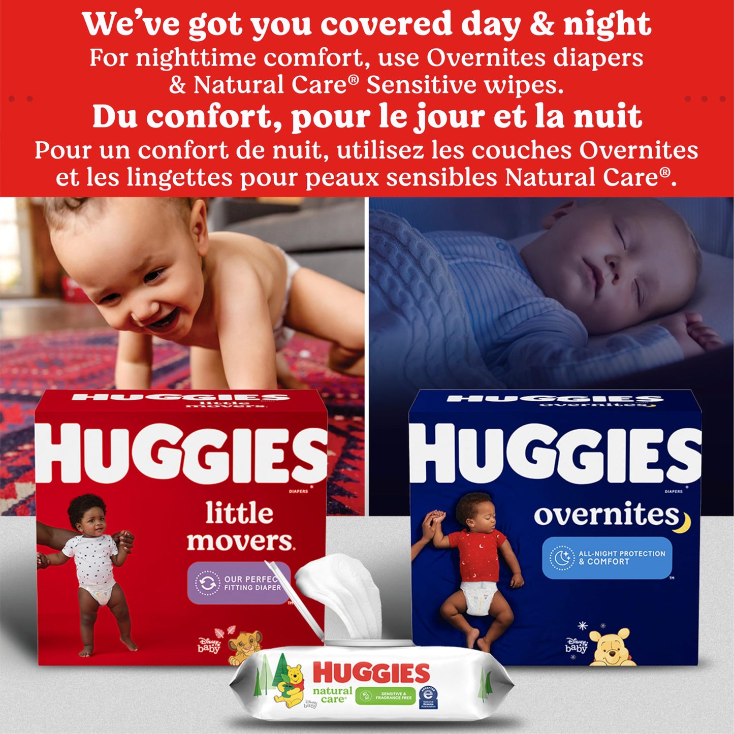 Huggies Overnites Size 5 Overnight Diapers (27+ lbs), 50 Ct 🍁 All In One Marketplace Canada