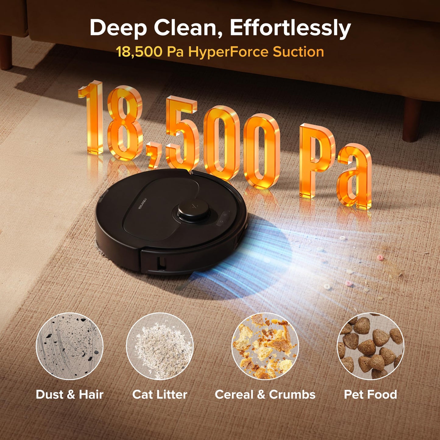 Roborock 2026 New Qrevo S Pro Robot Vacuum and Mop, 18,500Pa Suction, Anti-Tangle Brushes, Reactive AI Obstacle Recognition, 75℃ High-Temp Washing, 10mm Mop Lifting, Self-Emptying and Refilling 🍁 All In One Marketplace Canada