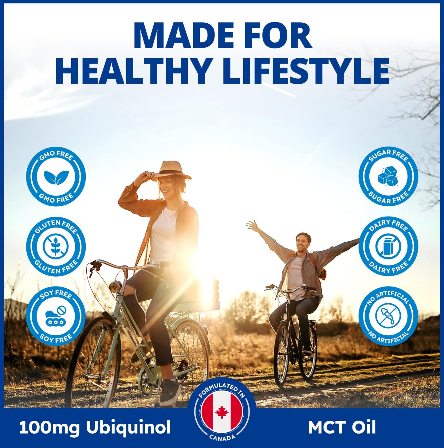 CanPrev Ubiquinol 100mg with MCT Oil, 60 Softgels, 2-Month Supply, CoQ10 Supplement for Heart & Cardiovascular Support, Enhanced Absorption, Non-GMO & Gluten Free, Coenzyme Q10 for Energy & Vitality 🍁 All In One Marketplace Canada