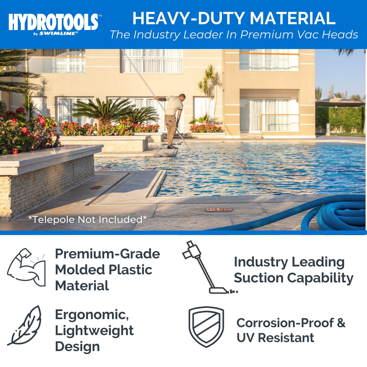 Solstice by International Leisure Products Swimline Hydro Tools 8145 Clear Weighted Triangle Pool Vacuum Head 🍁 All In One Marketplace Canada
