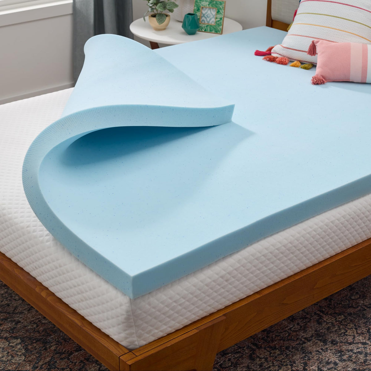 Linenspa 3 Inch Memory Foam Mattress Topper, Gel Infused Twin Mattress Topper, CertiPUR-US Certified 🍁 All In One Marketplace Canada