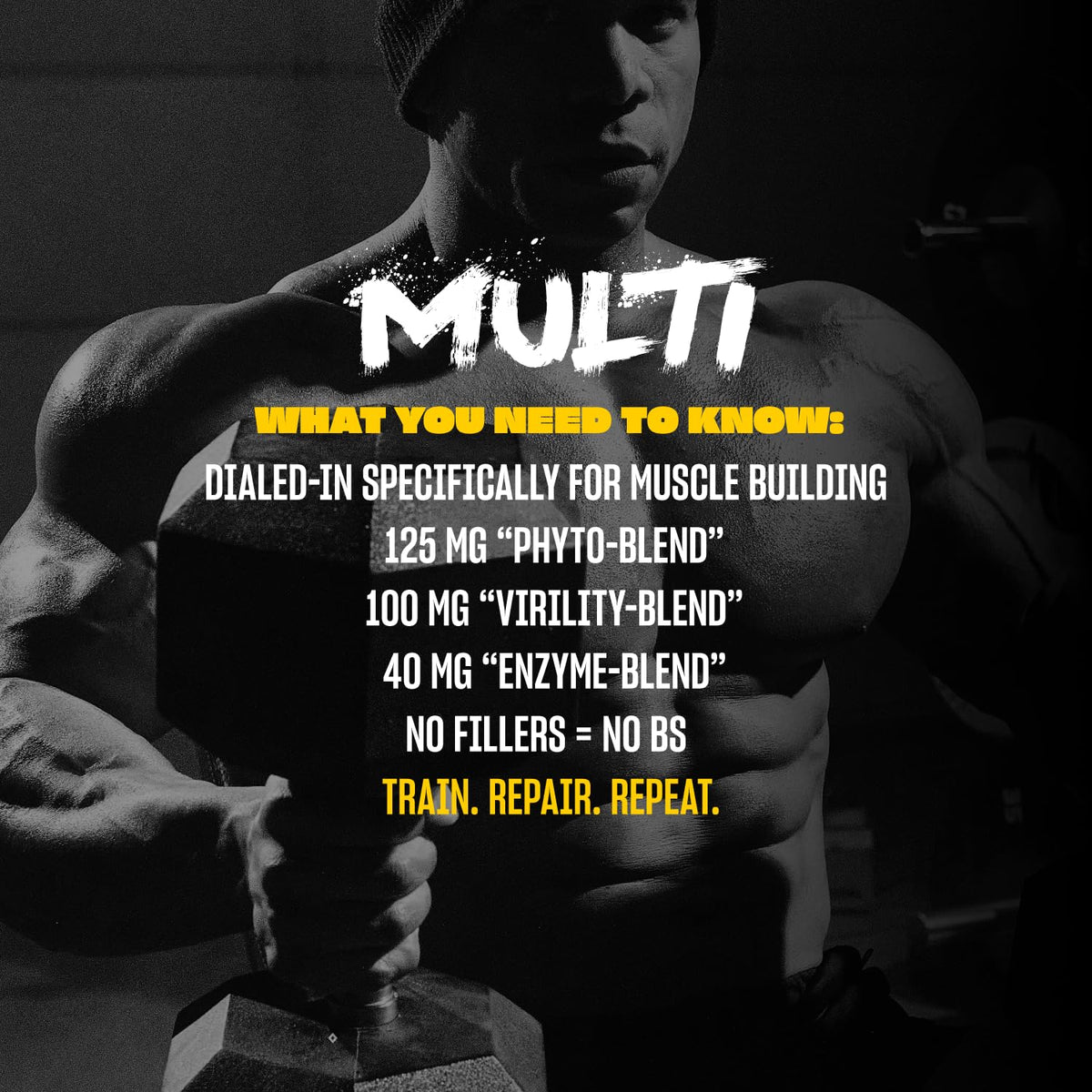 MUTANT Multi Vitamins - Men's Multivitamin for Hardcore Athletes & Body Builders, Supports Muscle Function, Energy Metabolism, Immune Health with 70 Vitamins Minerals Antioxidants (60 Caplets, CA) 🍁 All In One Marketplace Canada