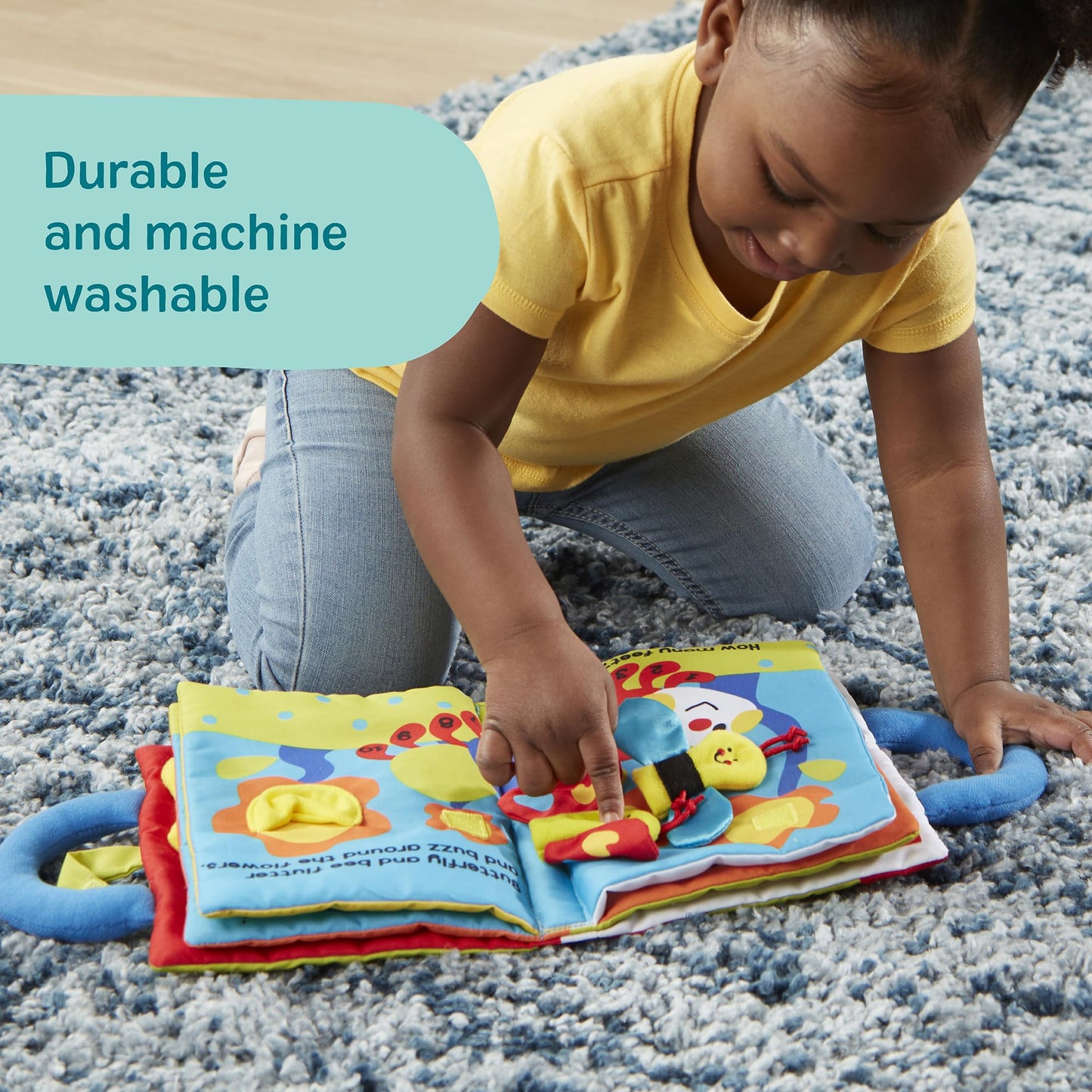 Melissa & Doug K’s Kids My First Activity Book, Soft Cloth Baby Book with Infant Toys—Puppets, Crinkles, Buttons, Buckles & Clock, Machine Washable Montessori Baby Toys for Kids 0–24 Months 🍁 All In One Marketplace Canada