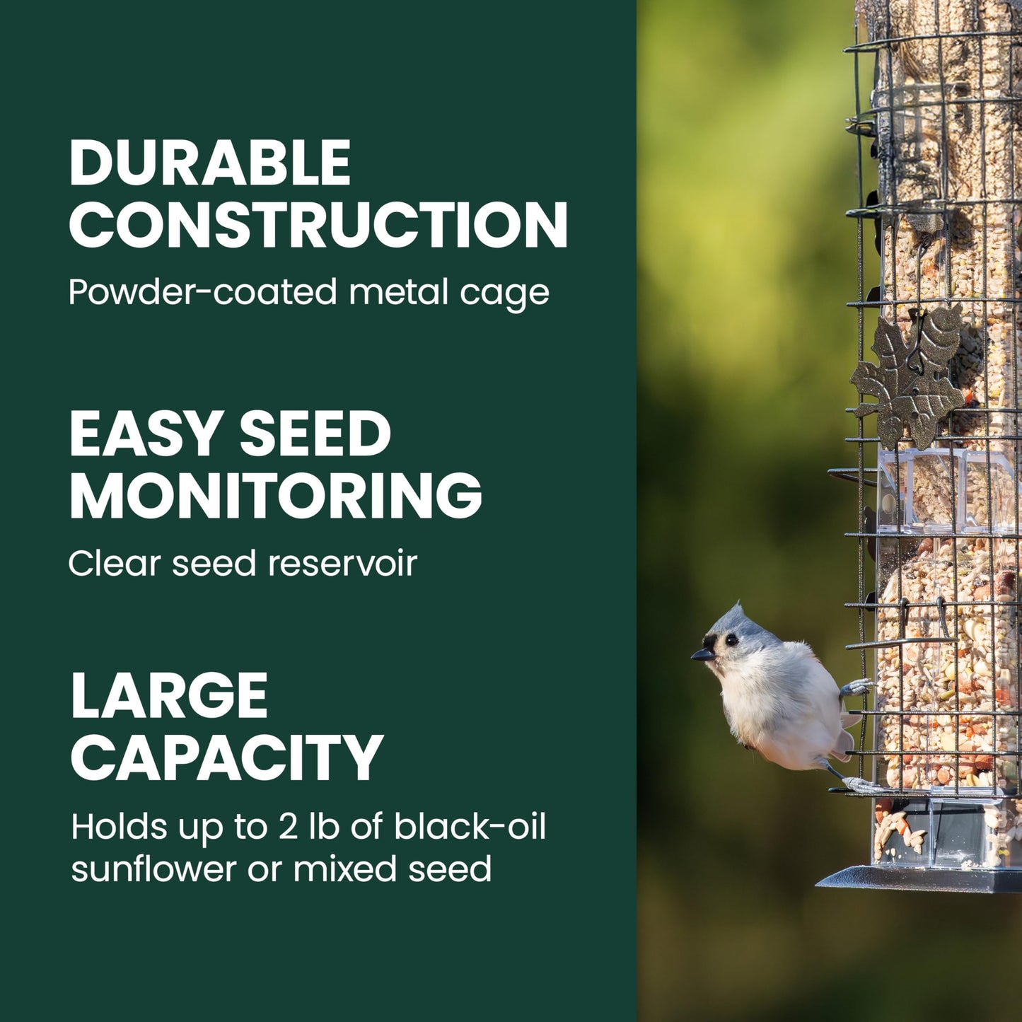 Perky-Pet 336-1SR Squirrel-Be-Gone Bird Feeder, 2LB Squirrel Proof Outdoor Wild Bird Feeder with Weight-Activated Perches 🍁 All In One Marketplace Canada