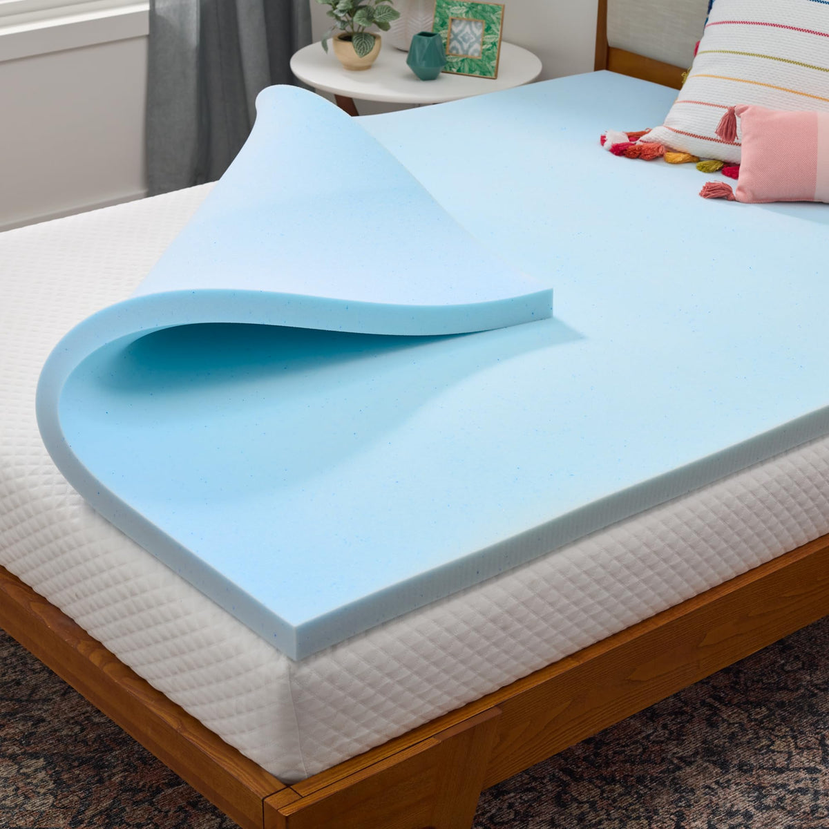 Linenspa 2 Inch Memory Foam Mattress Topper, Gel Infused Full Mattress Topper, CertiPUR-US Certified 🍁 All In One Marketplace Canada