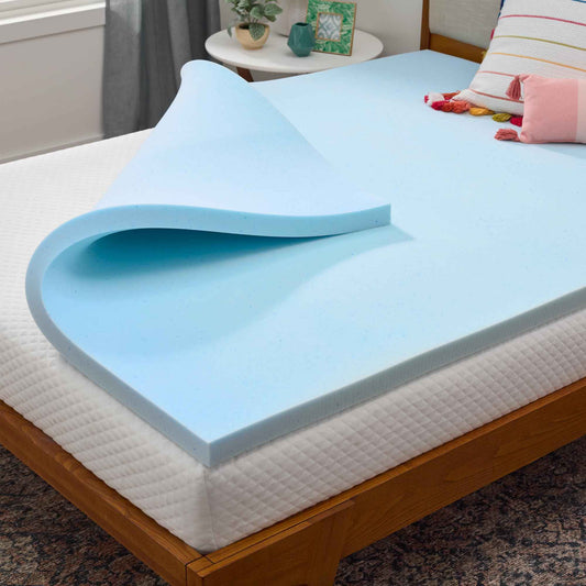 Linenspa 2 Inch Memory Foam Mattress Topper, Gel Infused Full Mattress Topper, CertiPUR-US Certified 🍁 All In One Marketplace Canada