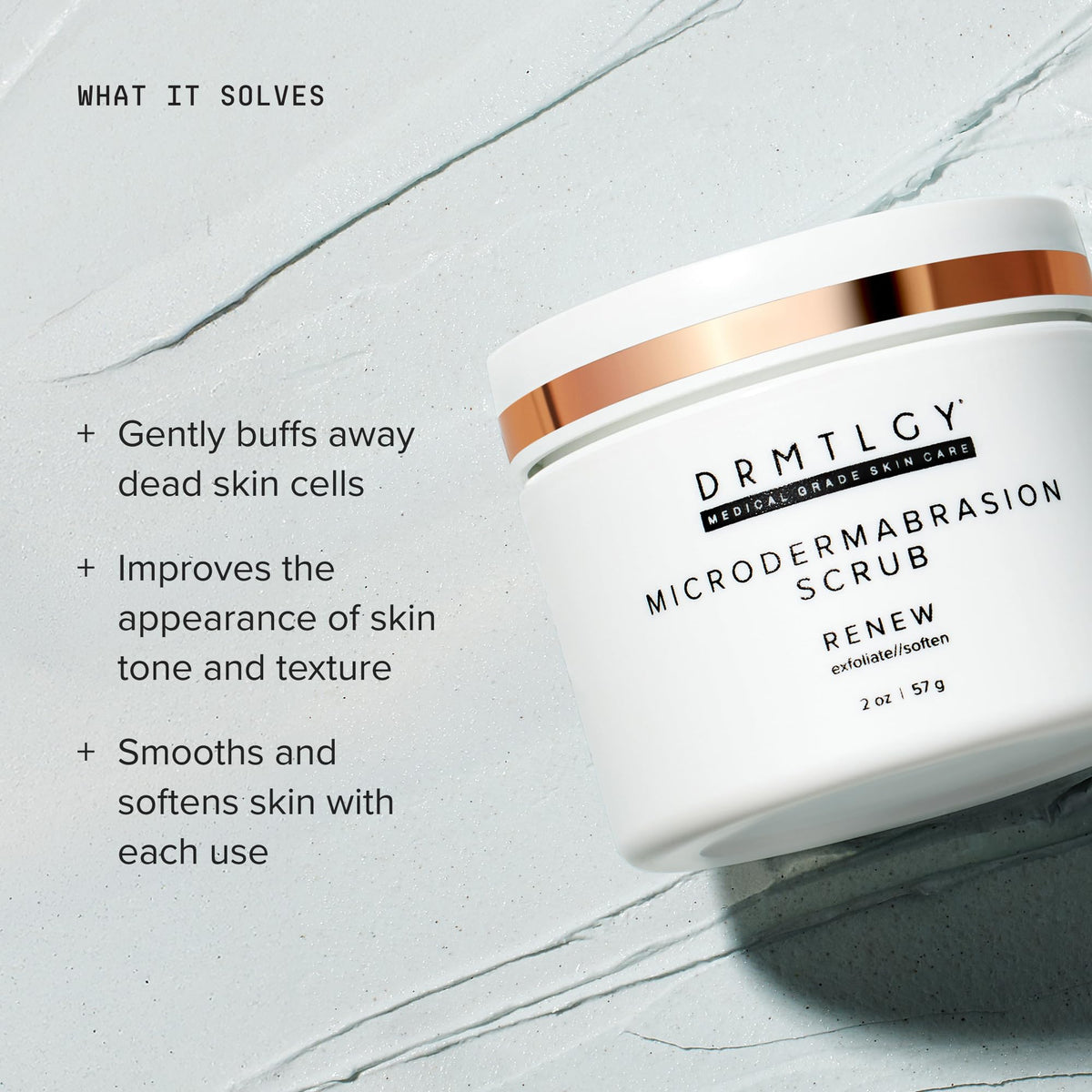 DRMTLGY Microdermabrasion Scrub – Gentle Facial Exfoliating Scrub to Smooth & Polish Skin – Face Exfoliator for Dull, Rough Texture – Pumice Exfoliant – 2 oz 🍁 All In One Marketplace Canada