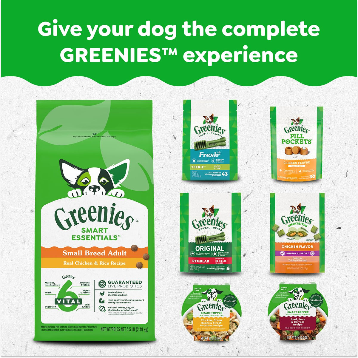 GREENIES Dog Treats Original Teenie Natural Dental Care, (192 Treats) 54oz. Pack 🍁 All In One Marketplace Canada