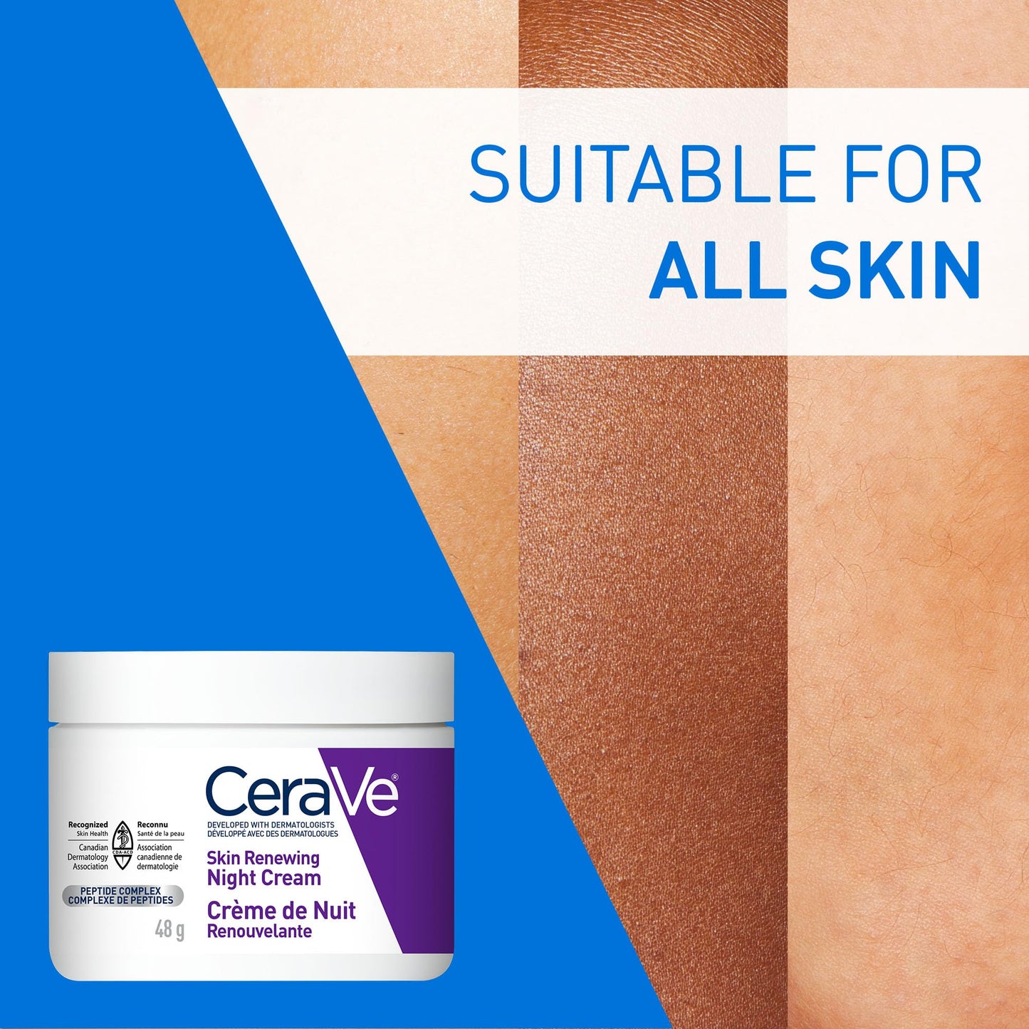 CeraVe Night Cream for Face, Skin Renewing Moisturizer for Men & Women With Hyaluronic Acid, Niacinamide, Bio Peptides & Ceramides. Fragrance Free, Non-comedogenic, Suitable for Sensitive Skin 🍁 All In One Marketplace Canada