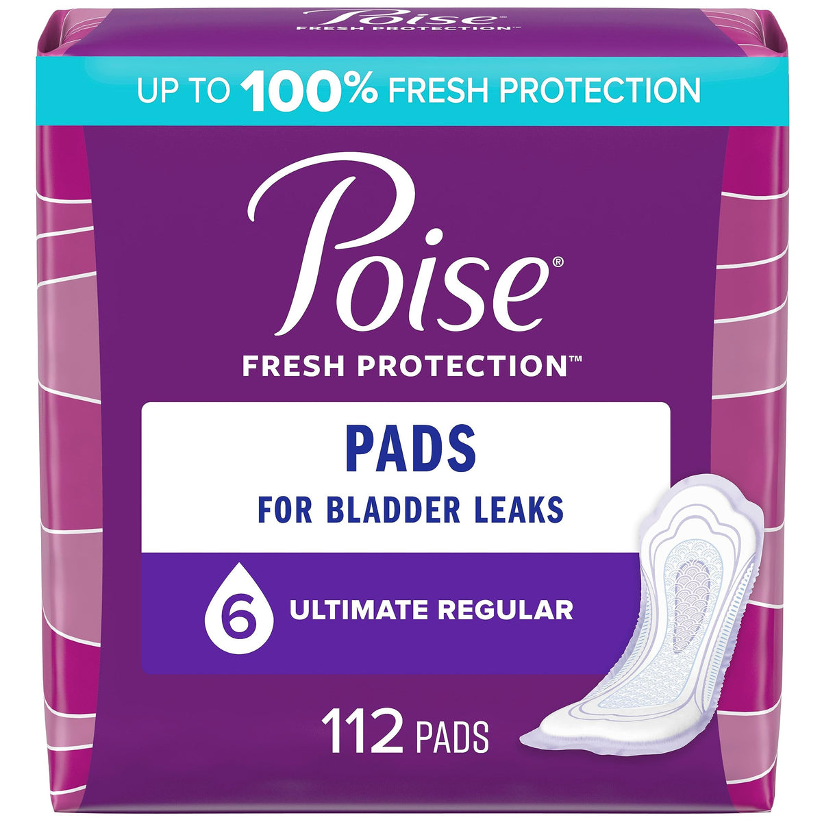 Poise Postpartum Incontinence Pads, Ultimate Absorbency, Regular Length, 112 Count (2 Packs of 56) 🍁 All In One Marketplace Canada