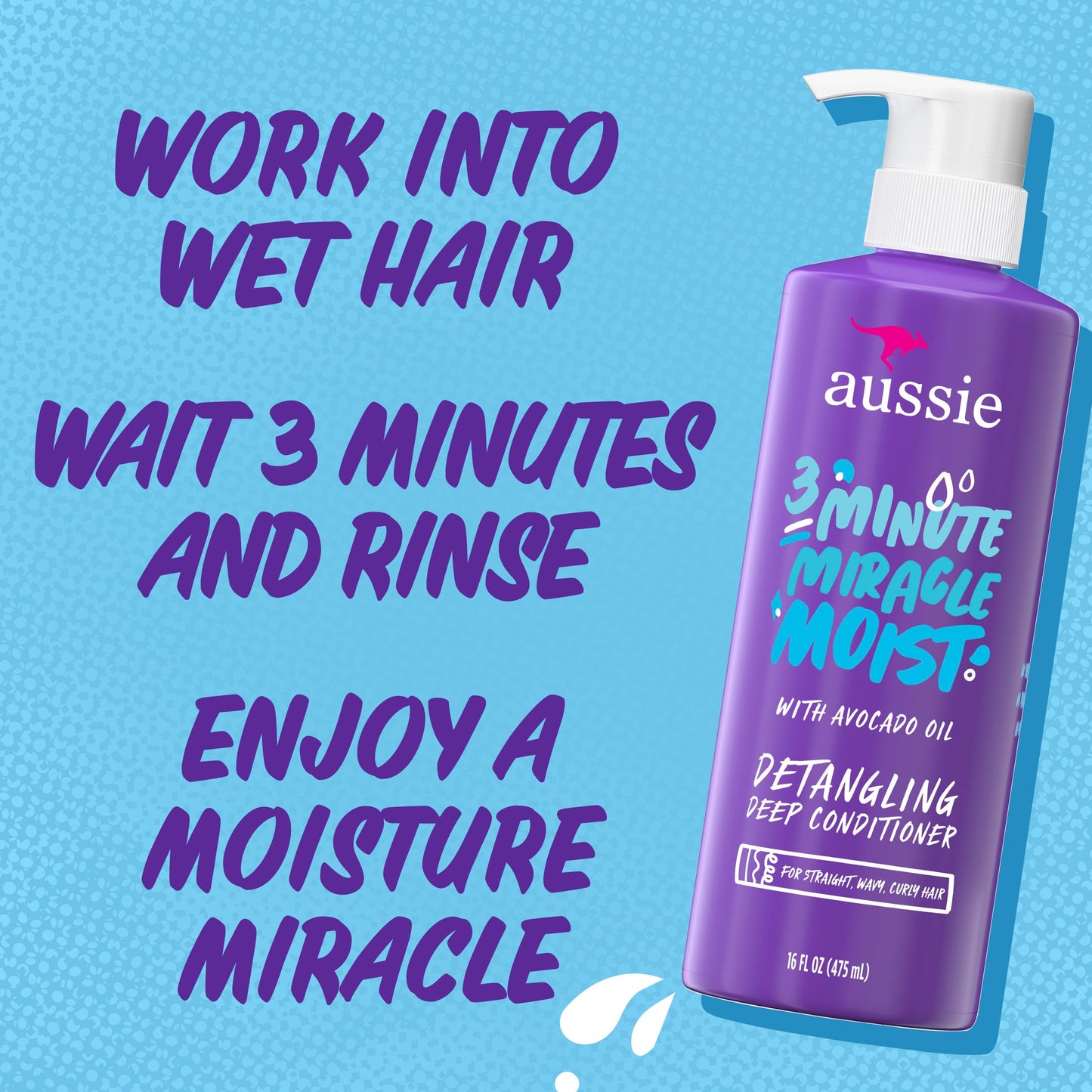 Aussie Miracle Moist Shampoo 778 mL, Miracle Moist Conditioner 778 mL, 3 Minute Miracle Deep Conditioner Hair Treatment 475 mL, Infused with Avocado & Australian Jojoba Oil, 2.03 L Total 🍁 All In One Marketplace Canada