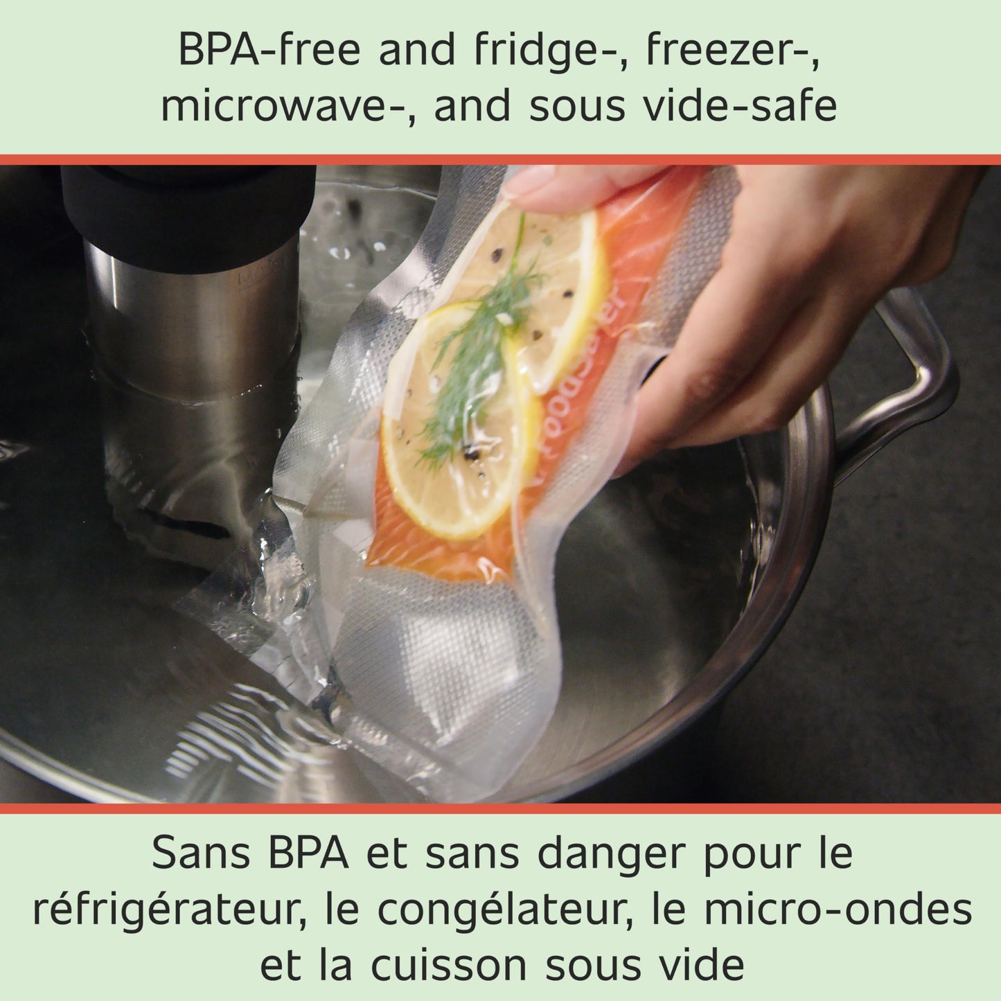 FoodSaver Vacuum Sealer Rolls for Custom Length Airtight Food Storage and Sous Vide Bags, BPA-Free, 8" x 20', 2 Pack 🍁 All In One Marketplace Canada