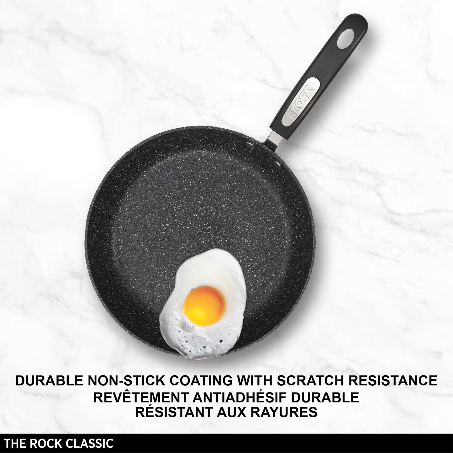 Starfrit The Rock Classic 10" (26cm) Non-Stick Fry Pan - Durable Forged Aluminum - Oven Safe - PFOA Free - Easy to Clean 🍁 All In One Marketplace Canada