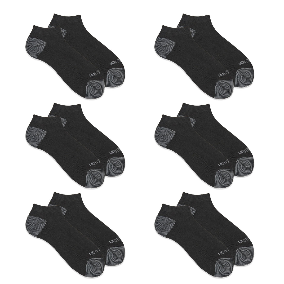 Fruit of the Loom Men's Dual Defense Low Cut Cushioned Moisture Wicking Socks (12 Pack), Black, Medium (6-12) 🍁 All In One Marketplace Canada