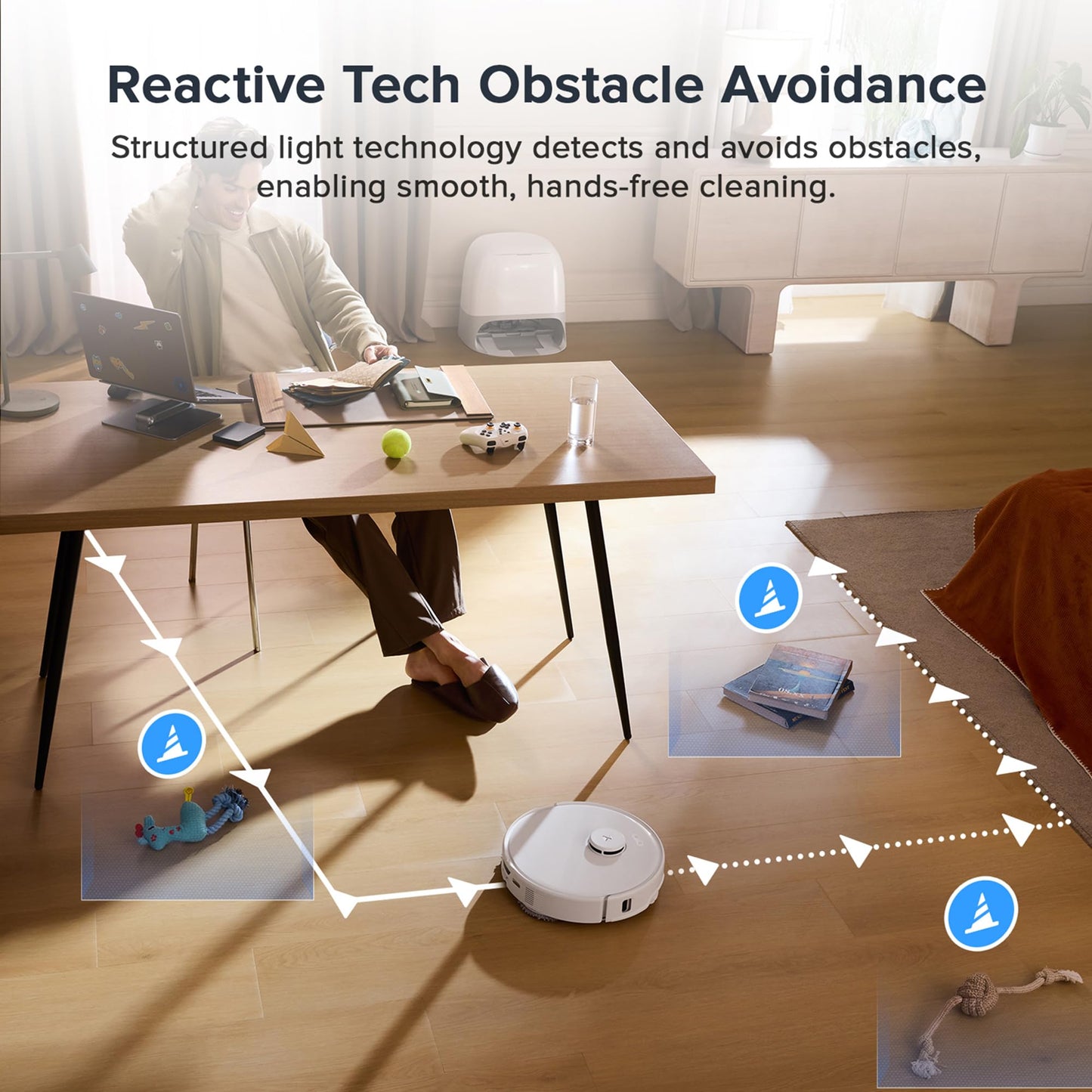 roborock Qrevo Curv S5X Robot Vacuum and Mop, 18,500Pa Suction, Zero-Tangling Design, FlexiArm Side Brush & Mop, Smart Obstacle Avoidance, Self-Washing & Drying, Self-Emptying, Perfect for Carpet 🍁 All In One Marketplace Canada