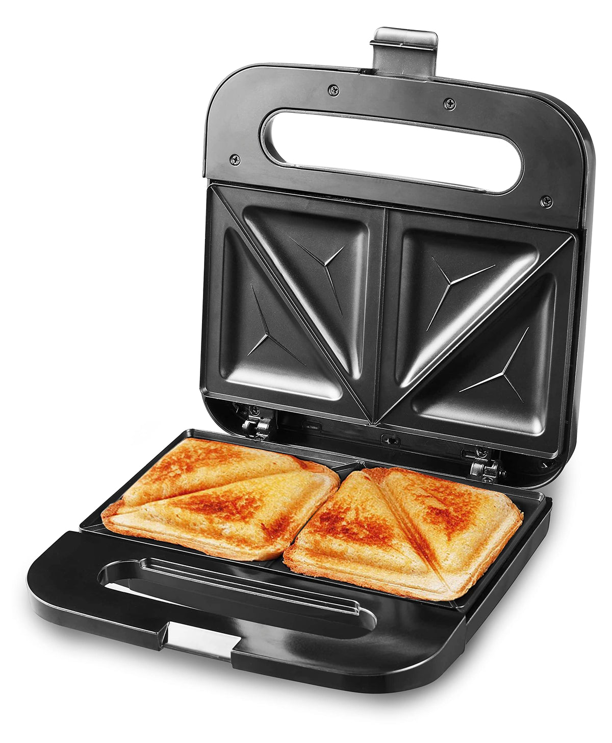 Elite Gourmet ESM-2207SS# Stainless Steel Sandwich Panini Maker Grilled Cheese Machine Tuna Melt Omelets Non-stick Cooking Surface, 2 Slice, 750 Watts, Stainless Steel 🍁 All In One Marketplace Canada