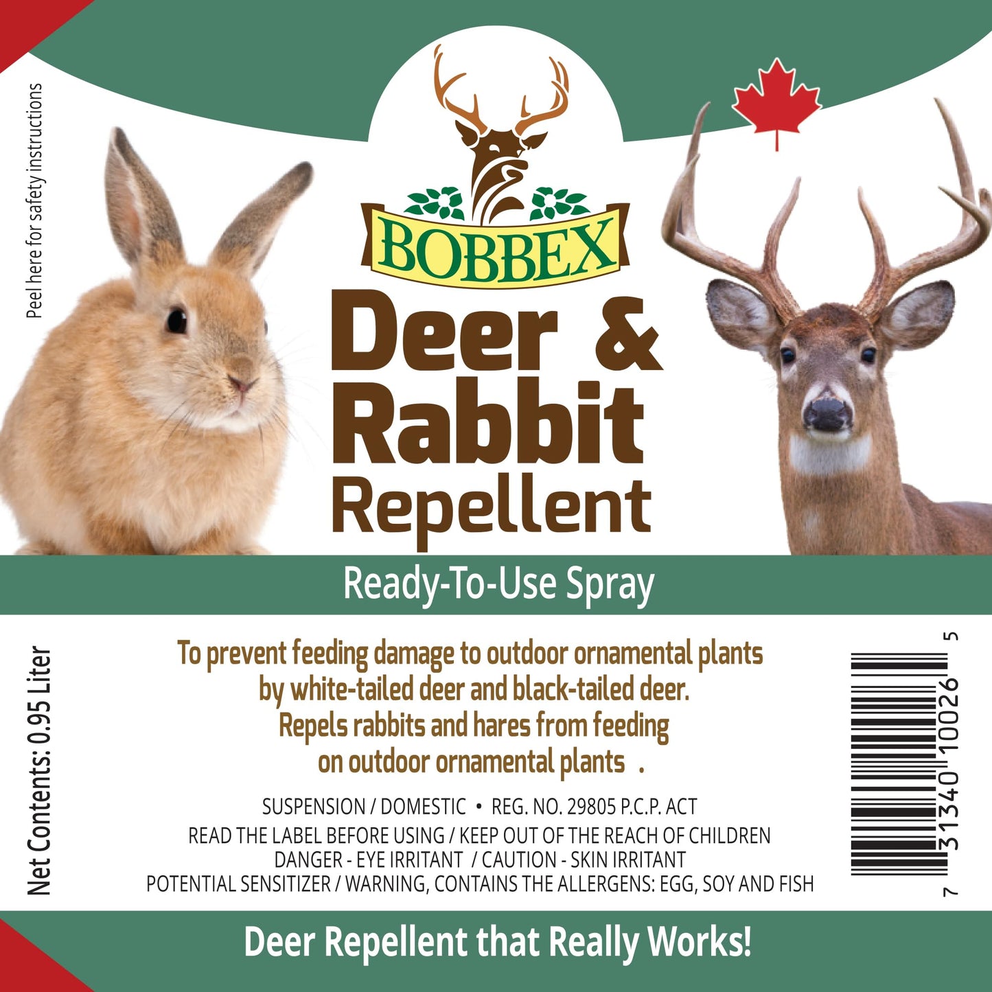 Bobbex Deer & Rabbit Ready to Use 0.95 Liter 🍁 All In One Marketplace Canada