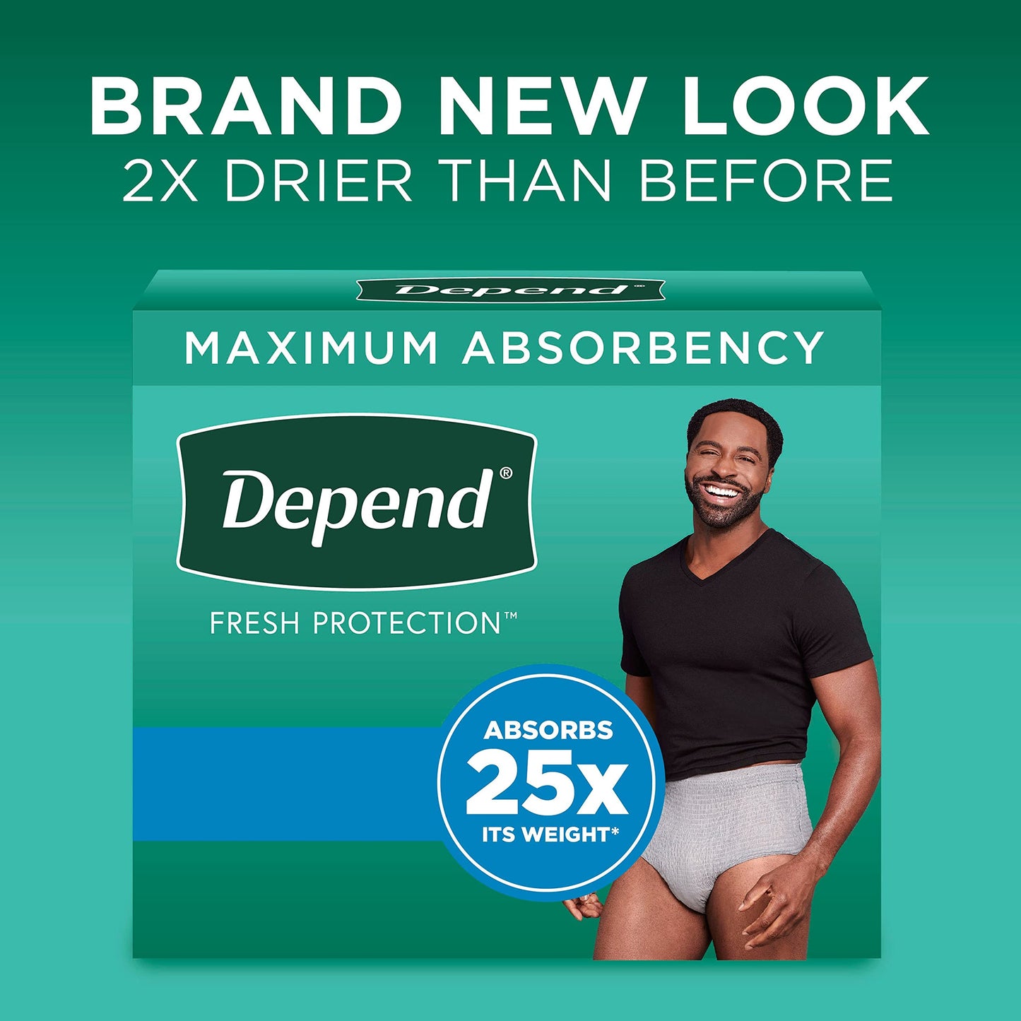 Depend Fresh Protection Adult Incontinence Underwear for Men (Formerly Depend Fit-Flex), Disposable, Maximum, Small/Medium, Grey, 44 Count 🍁 All In One Marketplace Canada