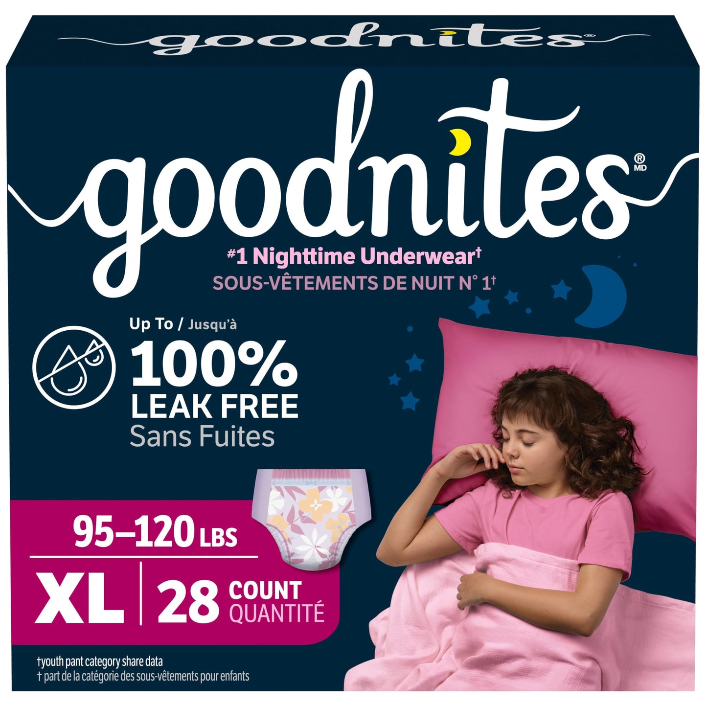 GoodNites Girls' Nighttime Bedwetting Underwear, Extra Large, 28 Ct 🍁 All In One Marketplace Canada