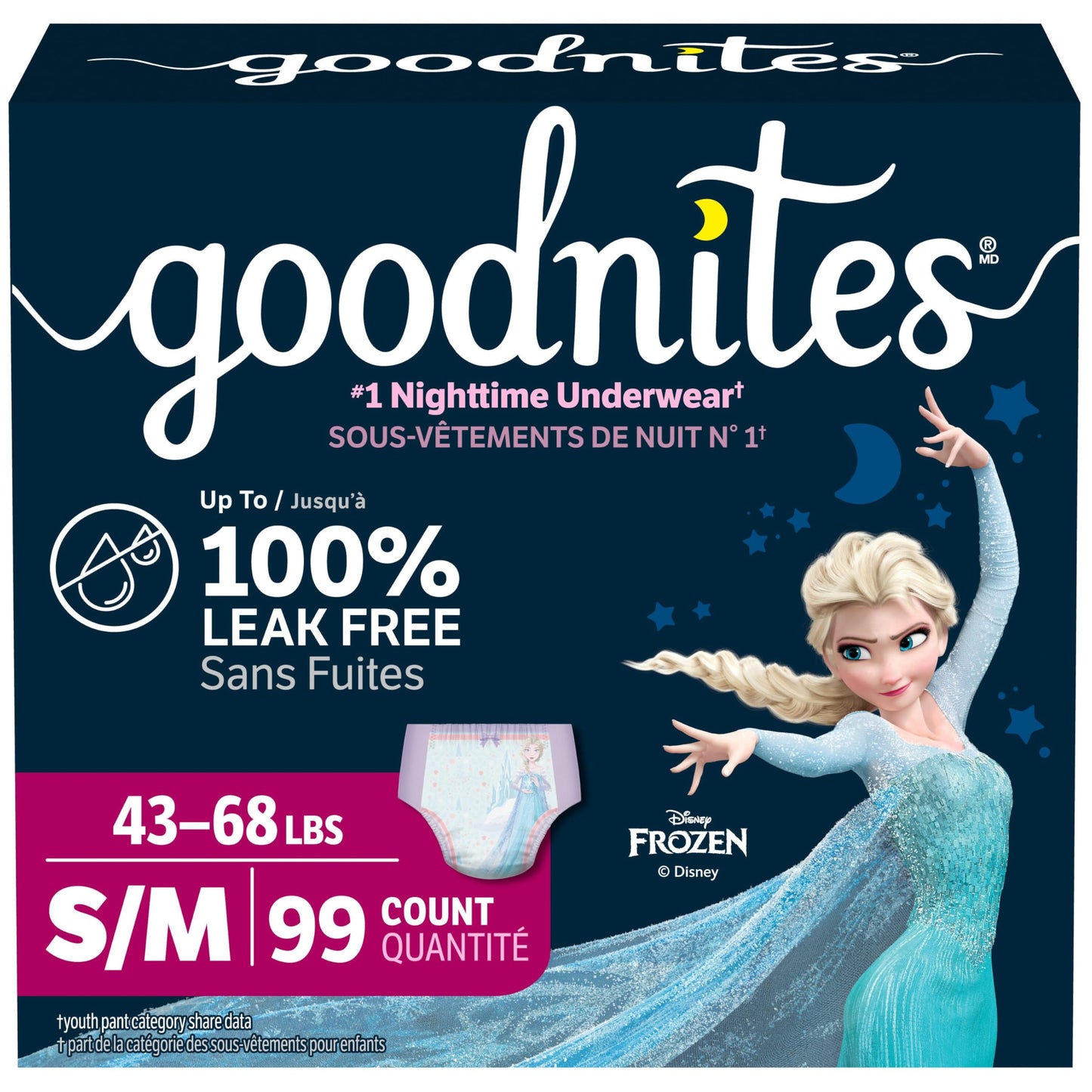 GoodNites Girls' Bedwetting Underwear, Size S/M (43-68 lbs), 99 Ct 🍁 All In One Marketplace Canada