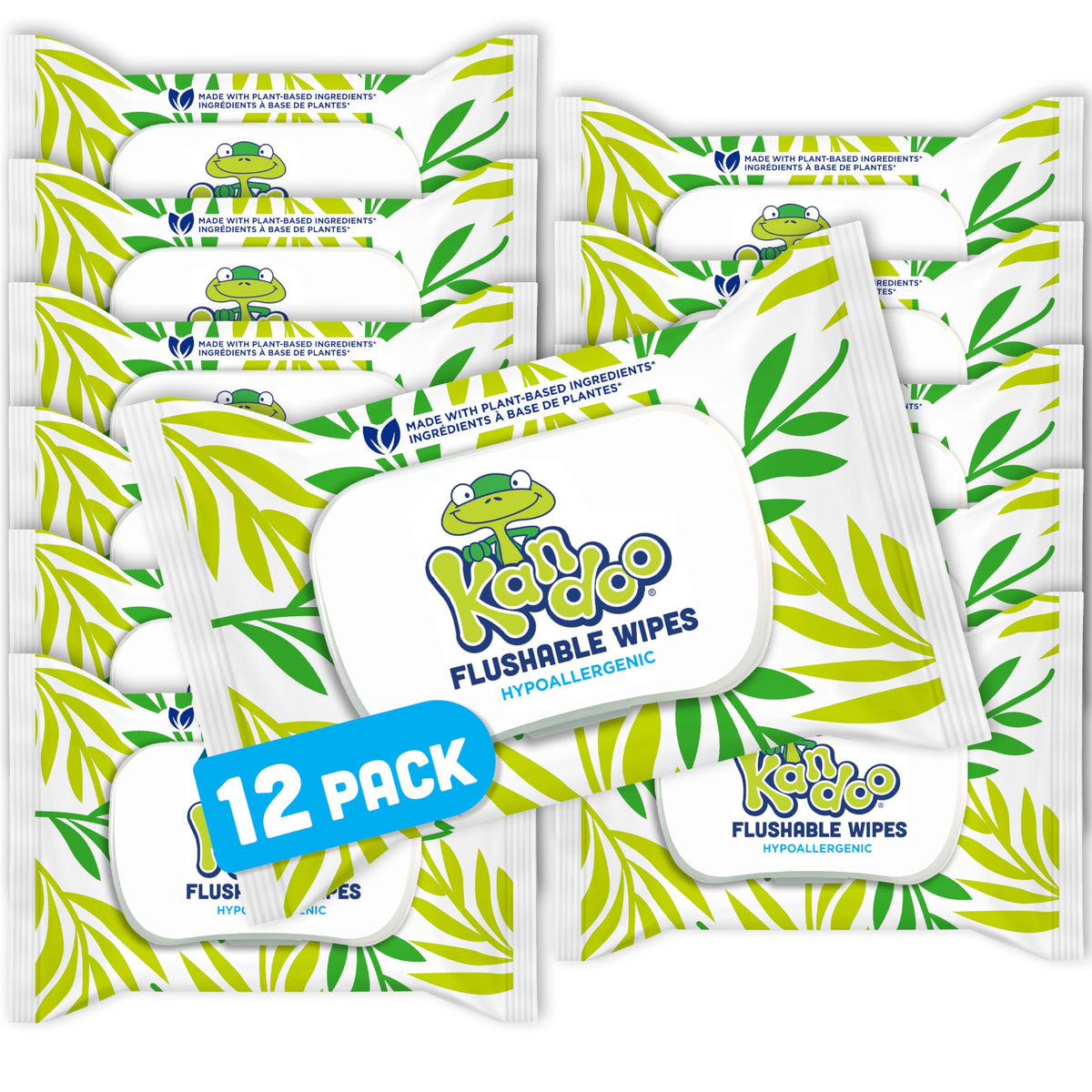 Kandoo Sensitive Flushable Cleansing Wet Wipes, Fragrance Free, Case of 12 x 42 Wipes 🍁 All In One Marketplace Canada
