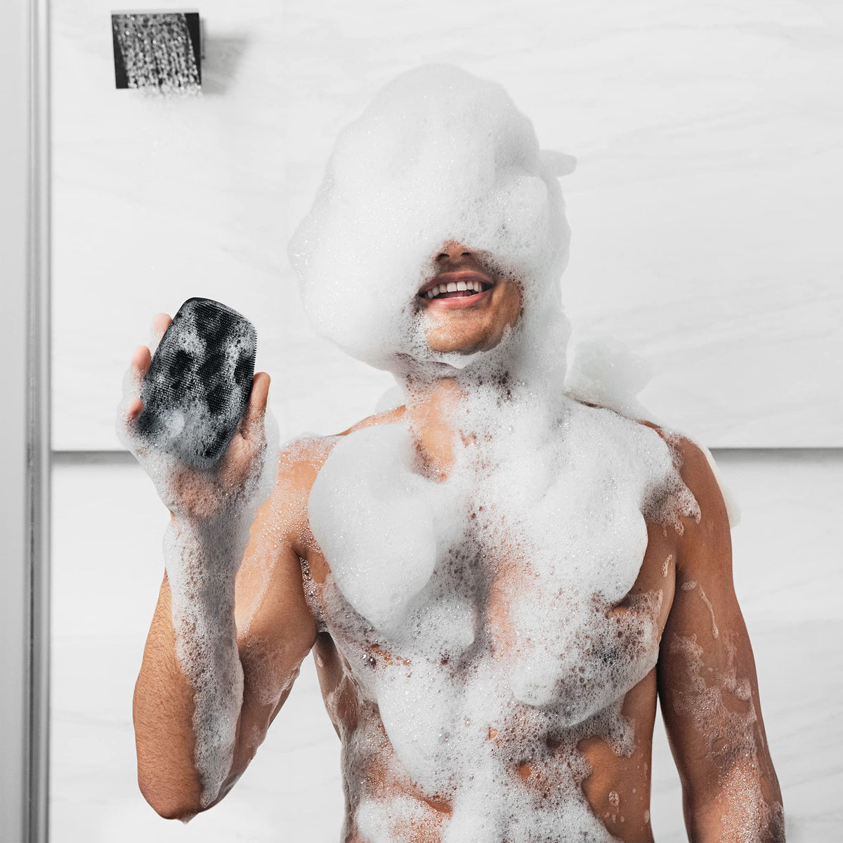 MANSCAPED® The Body Buffer Premium Silicone Scrubber for Nourishing, Cleaning & Exfoliating Your Skin - Lather Boosting Bristles with Ergonomic No-Slip Handle, Long-Lasting & Easy to Clean (1-Pack) 🍁 All In One Marketplace Canada