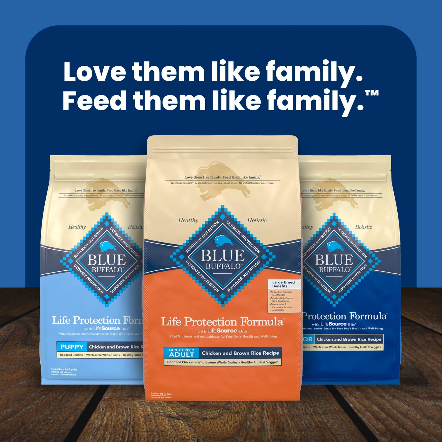 Blue Buffalo Life Protection Formula Large Breed Adult Dry Dog Food, Promotes Joint Health and Lean Muscles, Made with Natural Ingredients, Chicken & Brown Rice Recipe,11.7kg/26 lbs 🍁 All In One Marketplace Canada