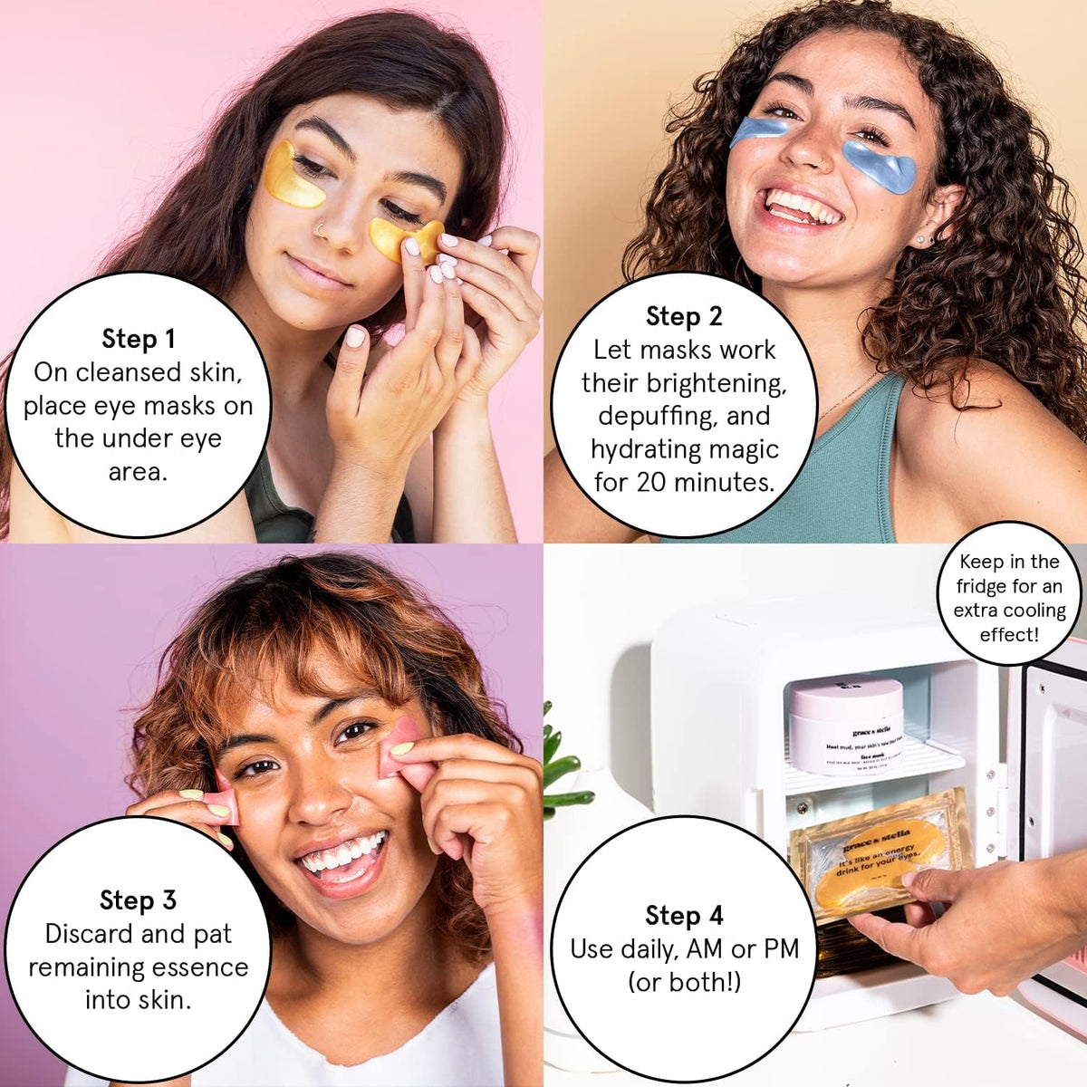 grace & stella Award Winning Under Eye Mask - Gifts for Her - Birthday Gifts for Women - Gel Eye Patches for Dark Circles, Puffy Eyes, Wrinkles, Undereye Bags - Self Care Gifts (24 Pairs, Pink) 🍁 All In One Marketplace Canada