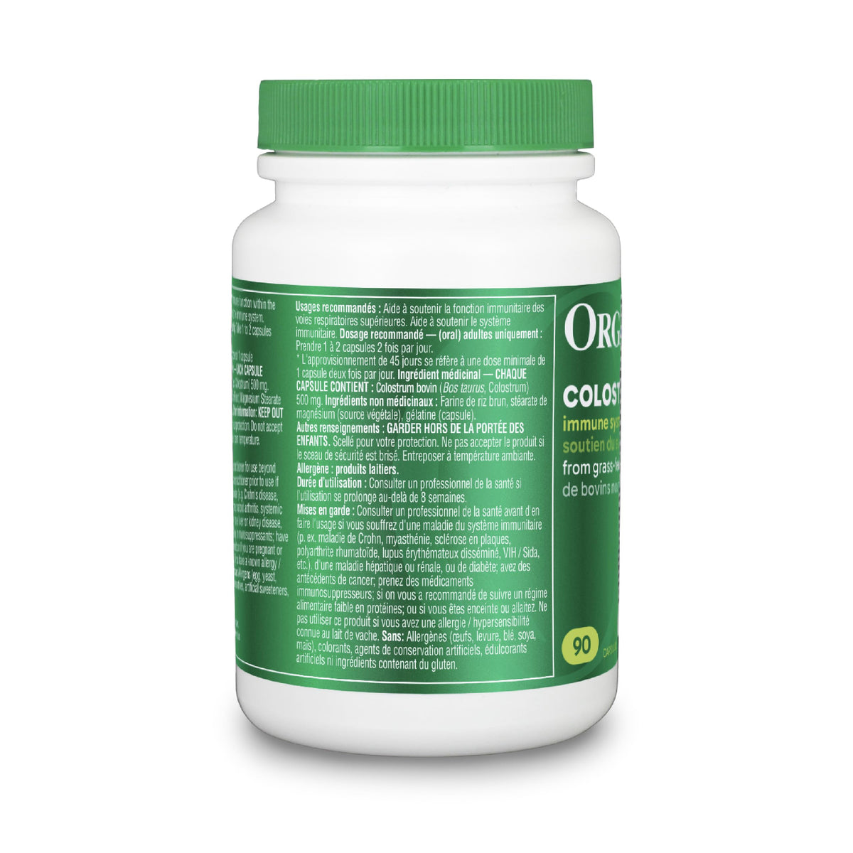 Organika Colostrum (Bovine)- Immune Support, Grass-Fed- 90caps 🍁 All In One Marketplace Canada