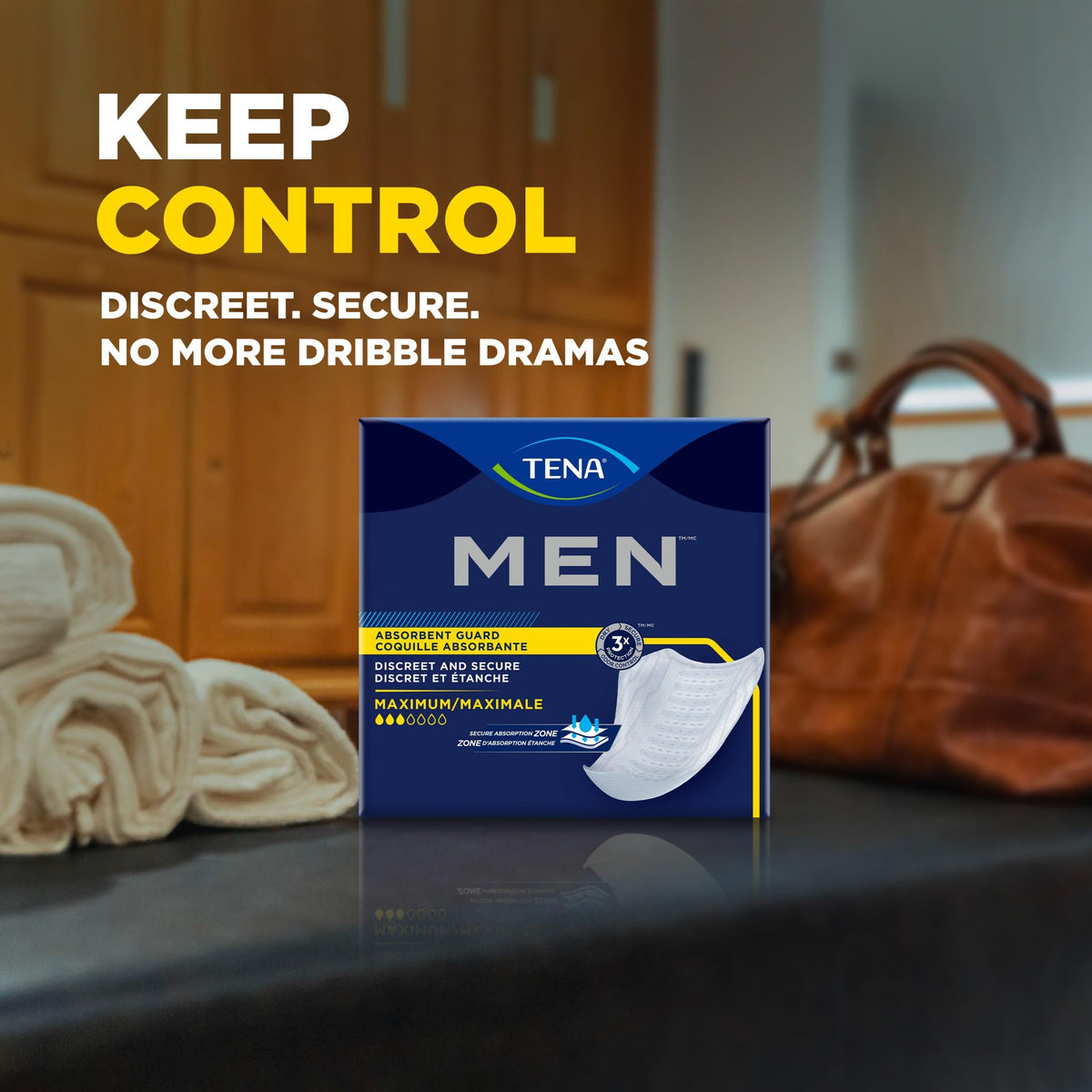 TENA Men Incontinence, Discrete Disposable, Guards, Comfortable Fit, Maximum Absorbency Protection, Universal Fit, 48 Count 🍁 All In One Marketplace Canada