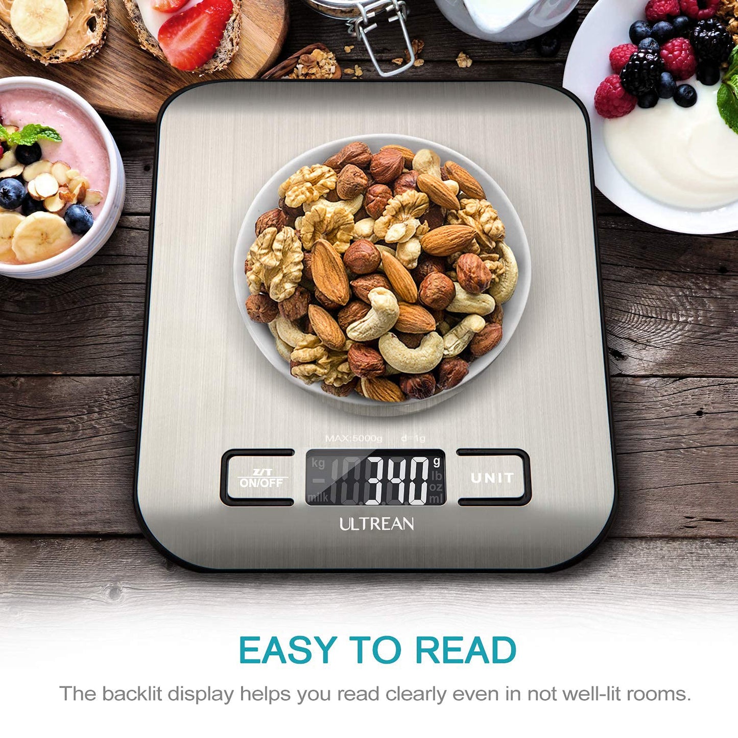 Ultrean Food Scale, Digital Kitchen Scale Weight Grams and Ounces for Baking and Cooking, 6 Units with Tare Function, 5kg/11lb (Batteries Included) 🍁 All In One Marketplace Canada