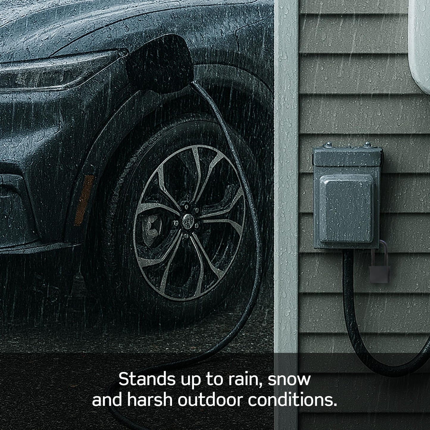 Leviton 50A Outdoor EV Charging Outlet with Metal Weather-Resistant Cover, Surface Mount, EVCVM-050, Gray 🍁 All In One Marketplace Canada