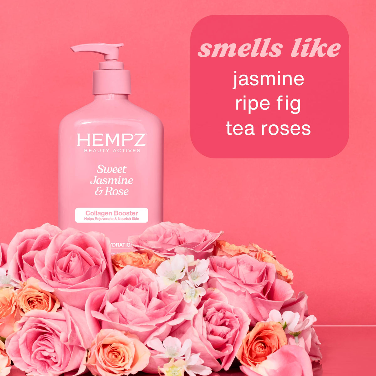 HEMPZ Body Lotion - Sweet Jasmine & Rose Daily Moisturizing Cream, Shea Butter Hand and Body Moisturizer - Hemp Lotion - Skin Care Products, Hemp Seed Oil - 17 oz. 🍁 All In One Marketplace Canada