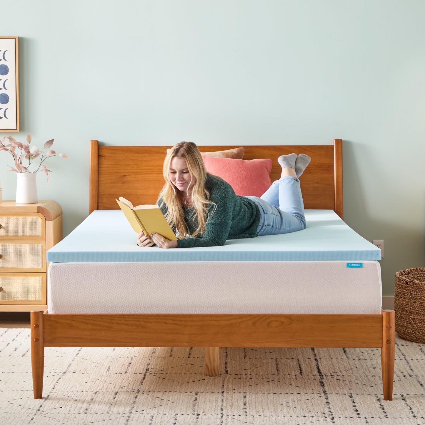 Linenspa 2 Inch Memory Foam Mattress Topper, Gel Infused King Mattress Topper, CertiPUR-US Certified 🍁 All In One Marketplace Canada