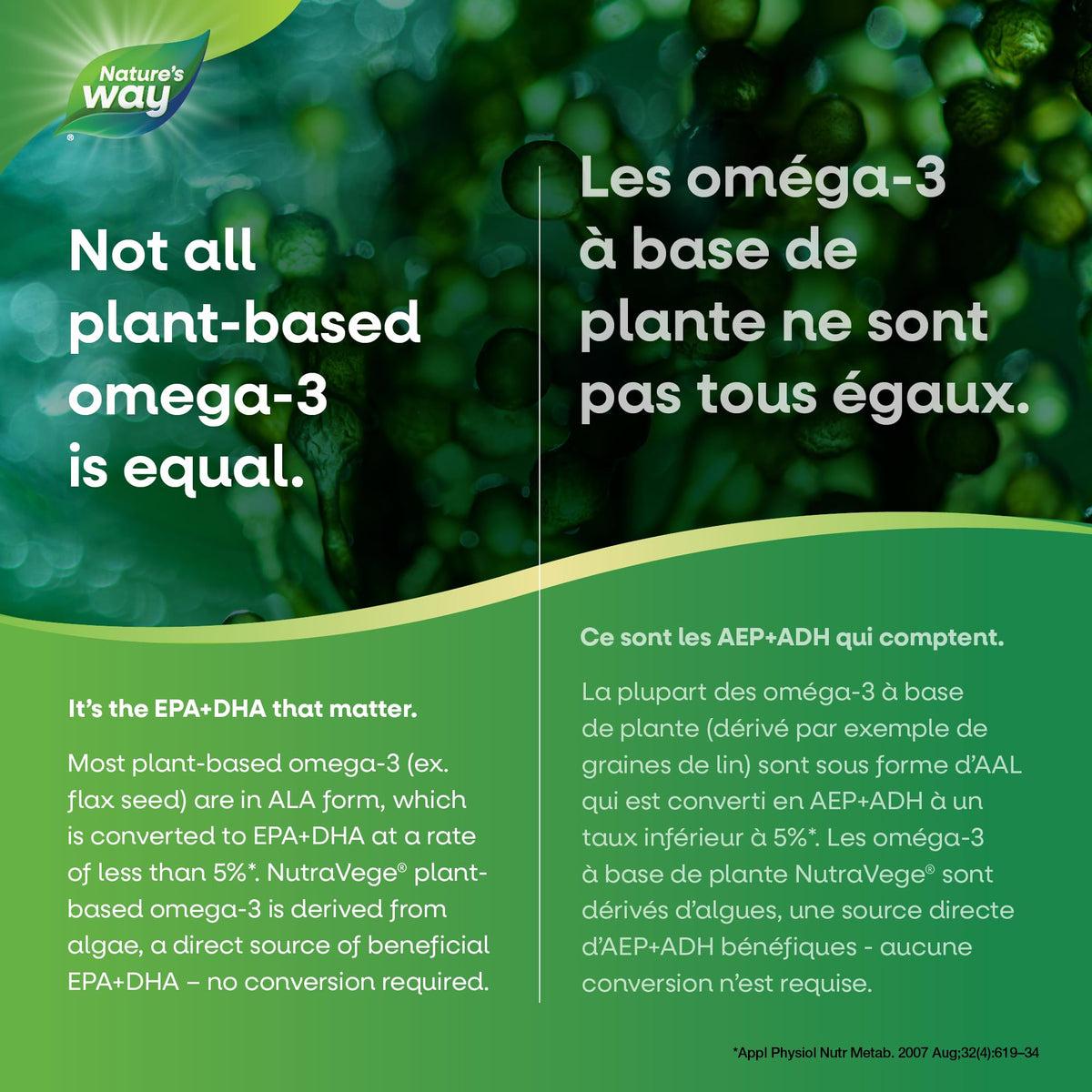 Nature's Way NutraVege Plant-based Omega-3 Supplement, Extra Strength Formula, Vegetarian, EPA + DHA from Algal Oil, Vegan, Cranberry Orange Flavour, 500 mL Liquid, Value Size 🍁 All In One Marketplace Canada