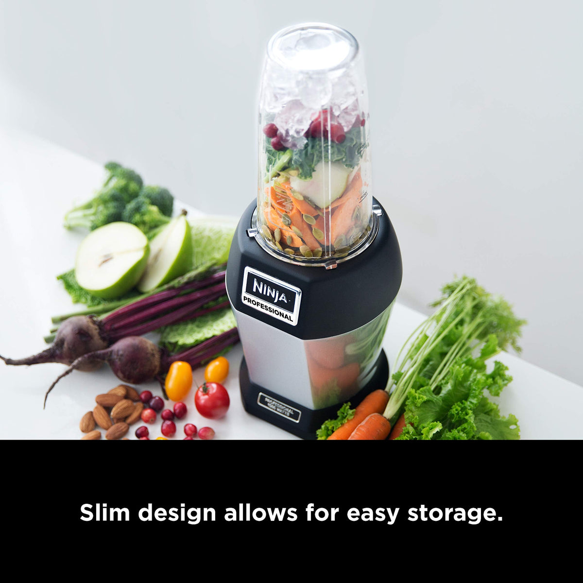 Ninja BL450C, Nutri Pro Personal Blender For Juices, Shakes & Smoothies, 18 and 24 Oz cups, Black/Silver, 900W (Canadian Version) 🍁 All In One Marketplace Canada