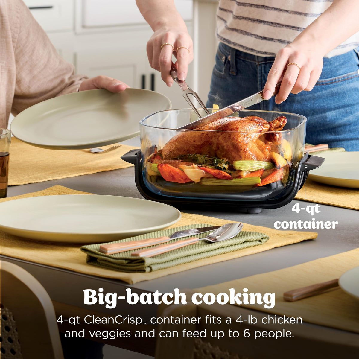 Ninja Crispi Portable Glass Air Fryer Cooking System – 4-Qt & 6-Cup CleanCrisp Containers, Nontoxic, Leak-Proof, Dishwasher Safe – Air Fry, Bake, Max Crisp, Recrisp FN101CGY (Canadian Version) 🍁 All In One Marketplace Canada